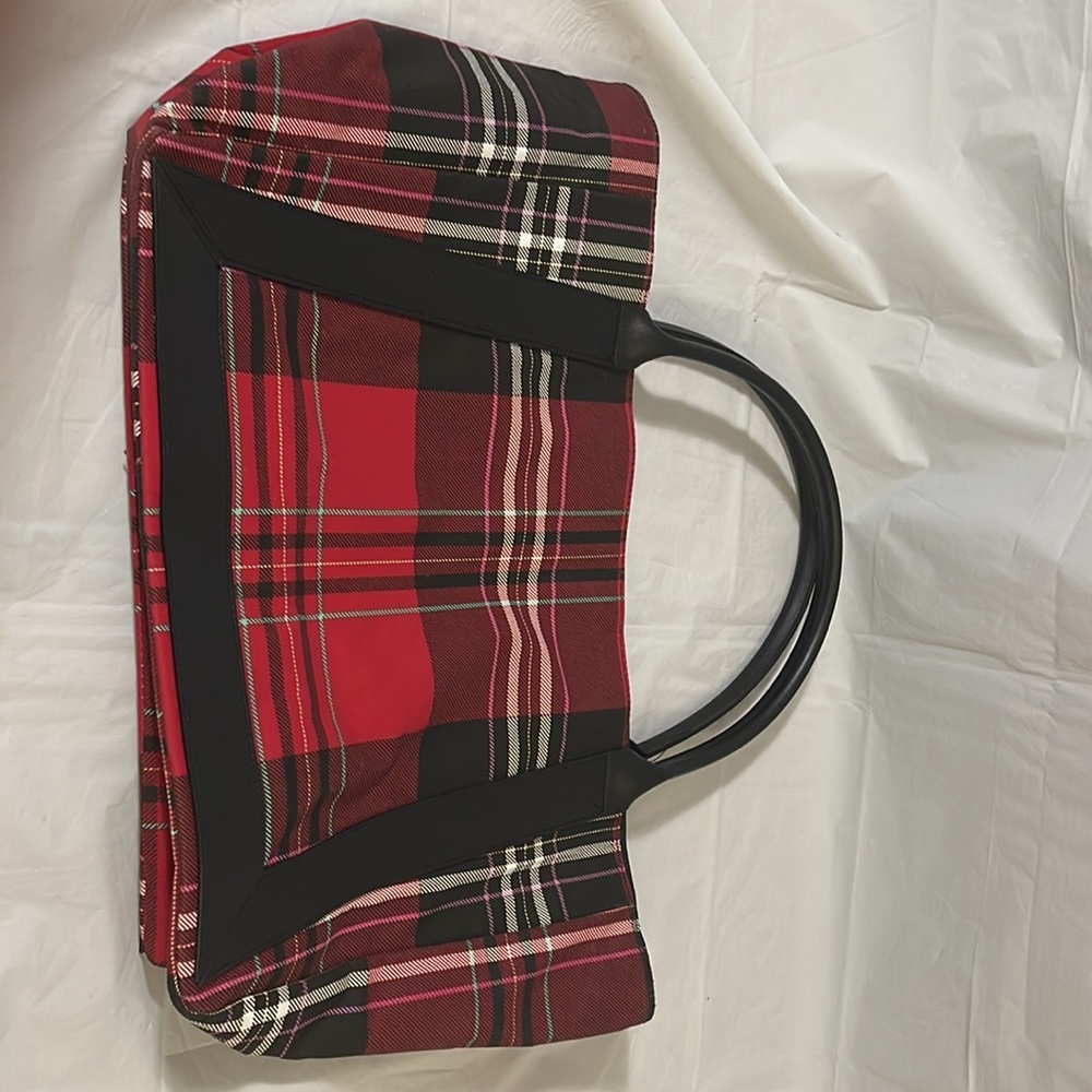 Victoria Secret plaid and botanical hand bag - Picture 7 of 13